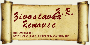 Živoslavka Remović vizit kartica